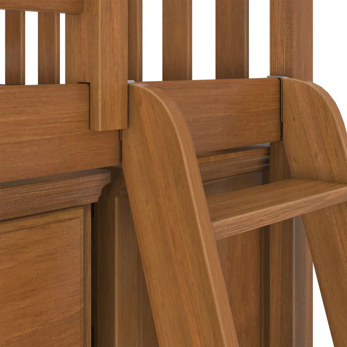 Jackpot Deluxe Twin Storage Loft Bed with Two Dressers and Desk