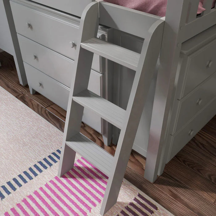 Jackpot Deluxe Twin Storage Loft Bed with Two Dressers and Desk