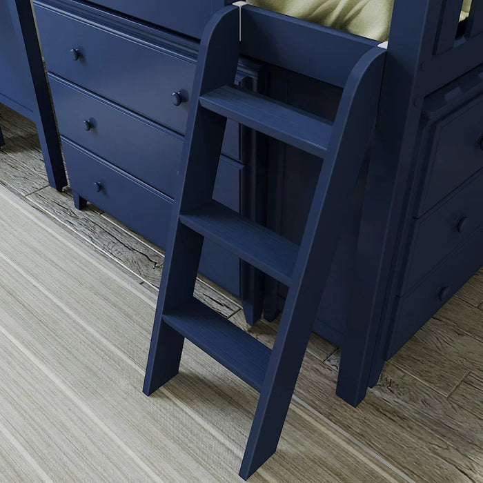Jackpot Deluxe Twin Storage Loft Bed with Two Dressers and Desk