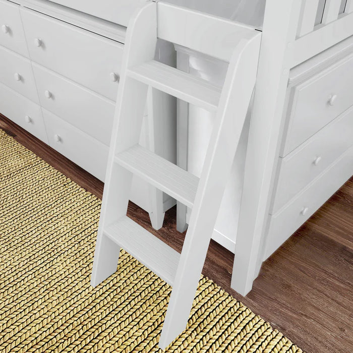 Jackpot Deluxe Twin Storage Loft Bed with Two Dressers