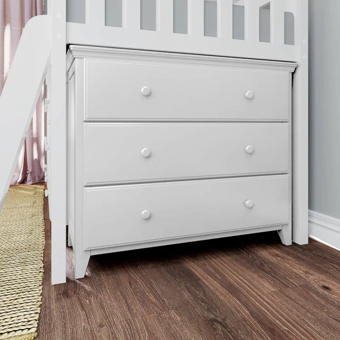 Jackpot Deluxe Twin Storage Loft Bed with Two Dressers