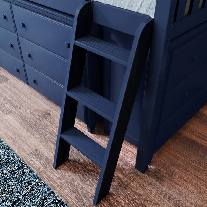 Jackpot Deluxe Twin Storage Loft Bed with Two Dressers
