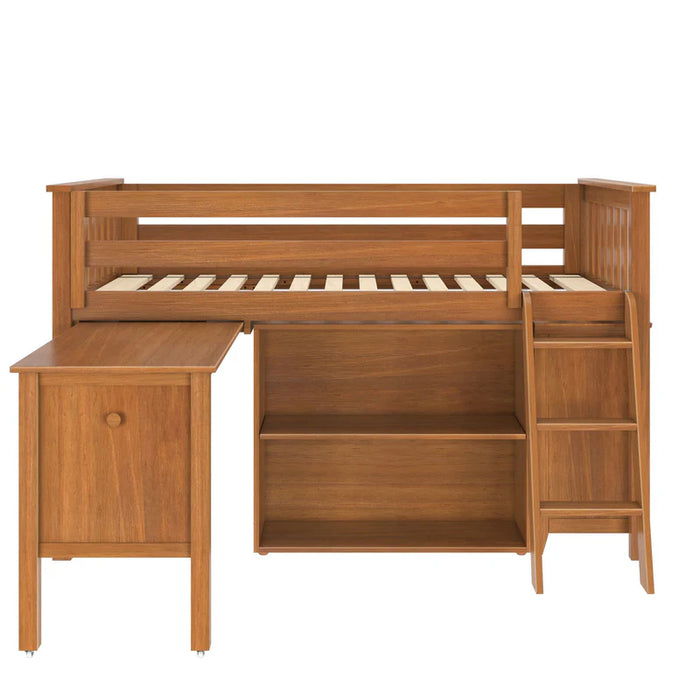 Jackpot Deluxe Twin Storage Loft Bed with Dresser