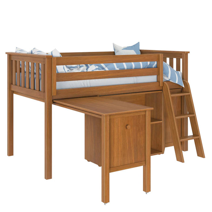 Jackpot Deluxe Twin Storage Loft Bed with Dresser