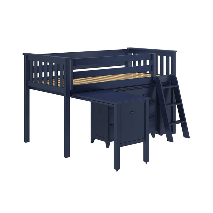 Jackpot Deluxe Twin Storage Loft Bed with Dresser