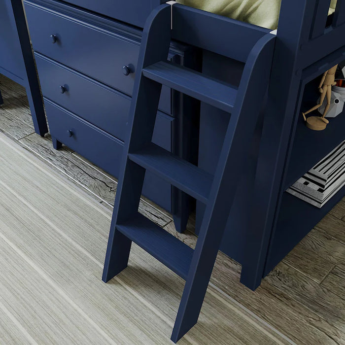 Jackpot Deluxe Twin Storage Loft Bed with Dresser