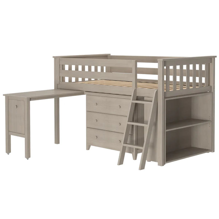 Jackpot Deluxe Twin Storage Loft Bed with Dresser