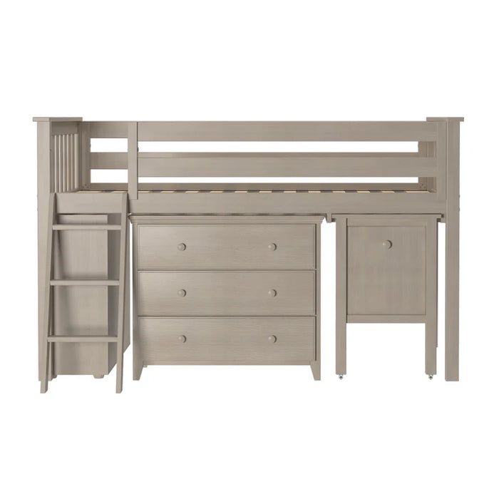Jackpot Deluxe Twin Storage Loft Bed with Dresser