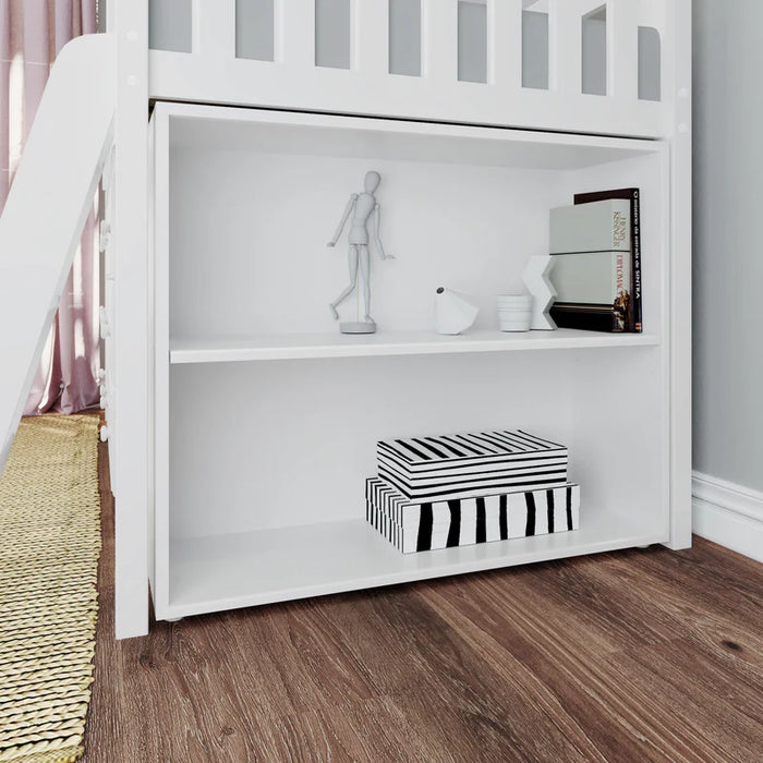 Jackpot Deluxe Twin Storage Loft Bed with Dresser and Bookcase