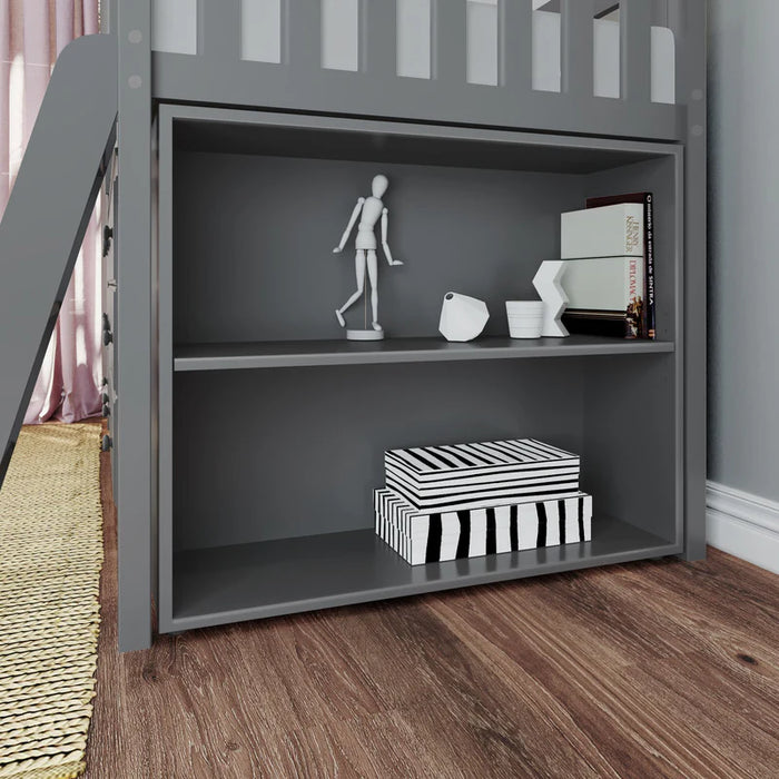 Jackpot Deluxe Twin Storage Loft Bed with Dresser and Bookcase