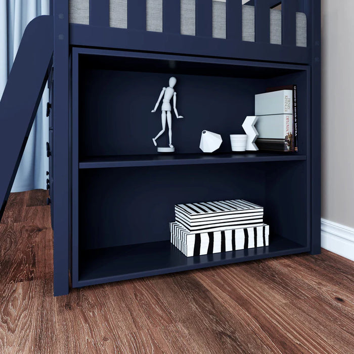 Jackpot Deluxe Twin Storage Loft Bed with Dresser and Bookcase