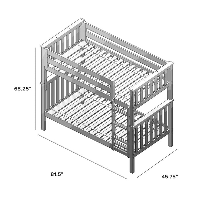 Jackpot Deluxe Bunk Bed, Tall Twin over Twin  400 Lbs Rating