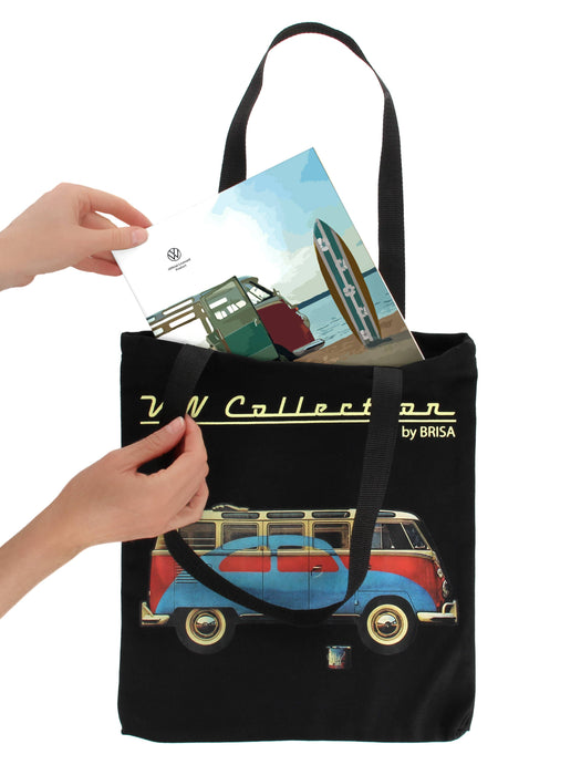 VW T1 BUS & BEETLE PROMOTIONAL SHOPPING BAG - BLACK