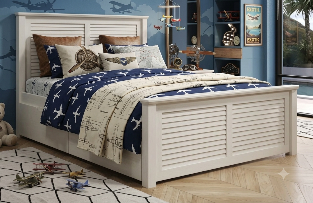 Innovations Cove Platform Bed in Pearl White