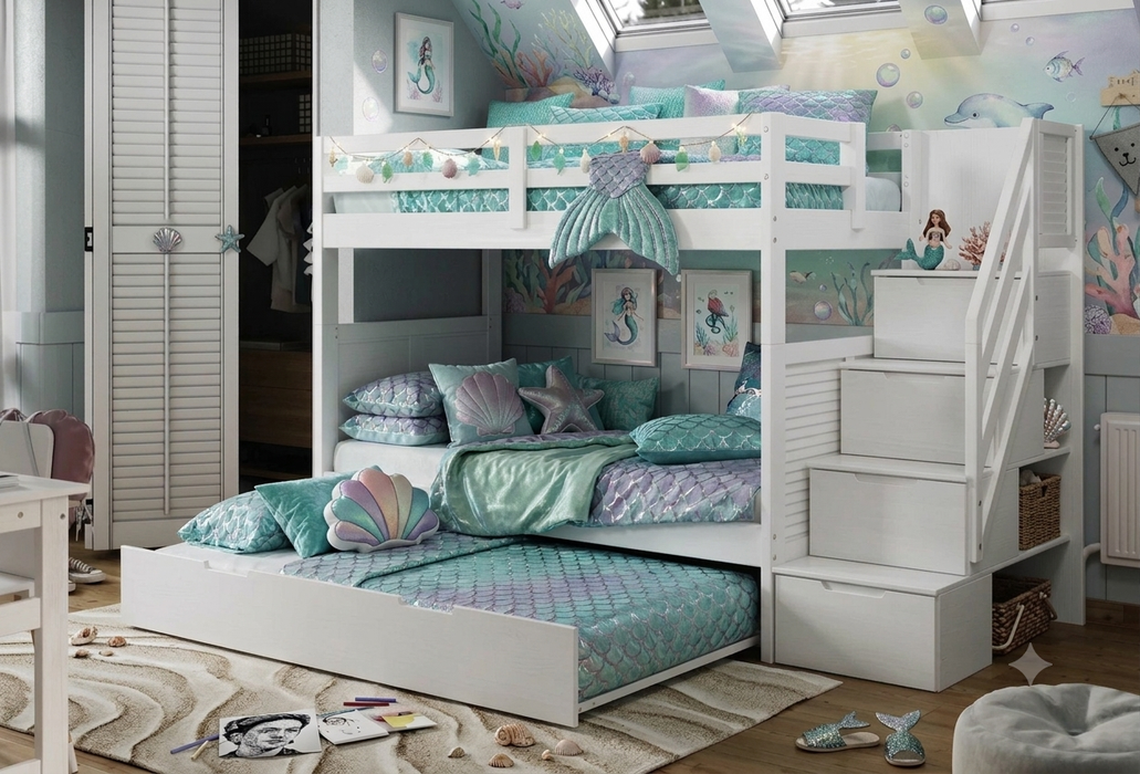 Innovations Staircase Twin over Twin Bunk Bed* Holds 400 lbs on each bed