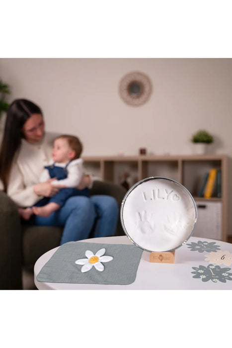 Birth Gift Set - Baby Handprint Kit, Comforter & Milestone Cards | Baby Shower Gift