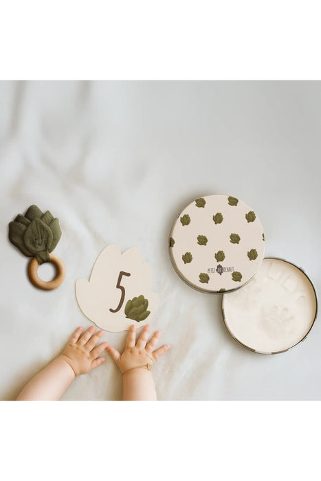 Birth Gift Set - Baby Handprint Kit, Comforter & Milestone Cards | Baby Shower Gift