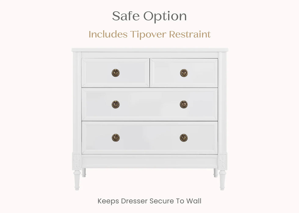 Delta Children  Heritage 4 Drawer Dresser with Changing Top and Interlocking Drawers