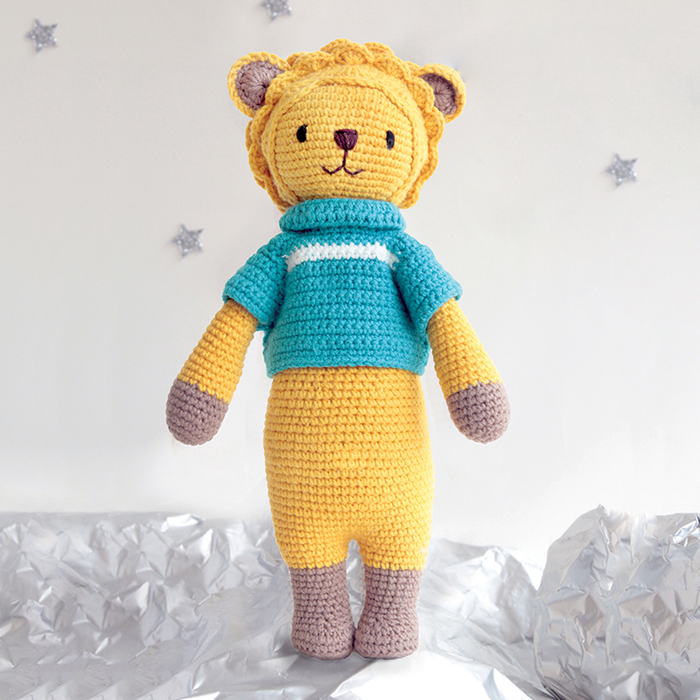 Handmade Crochet Doll: Little Knight Leo