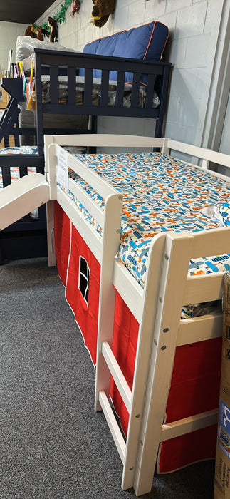 Clearance Canal House Twin Loft Bed with Slide