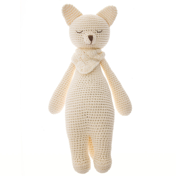 Handmade Crochet Doll: Platinum Foxxie the Softie