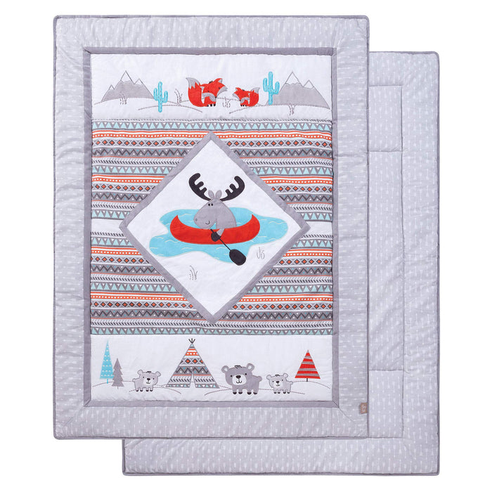 Trend Lab Moose Canoe 4-Piece Crib Bedding Set