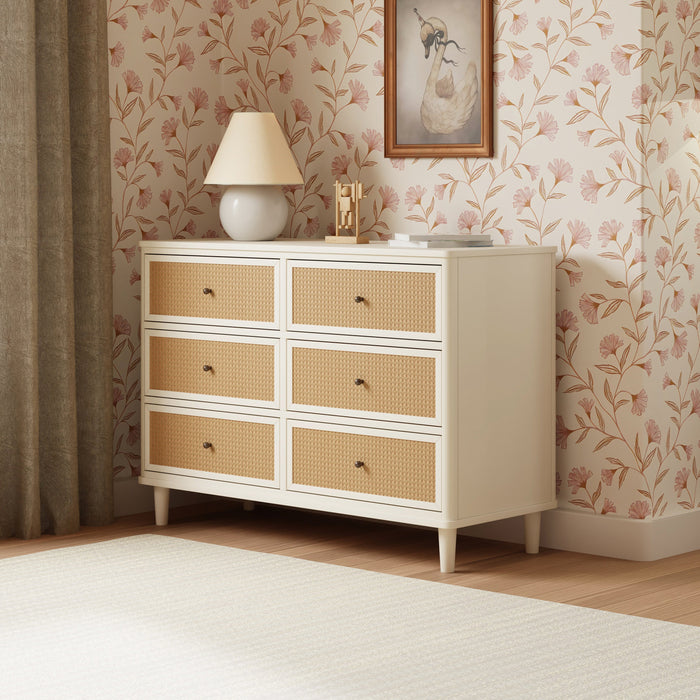 Black Friday Deal! Namesake Marin with Cane 6 Drawer Dresser