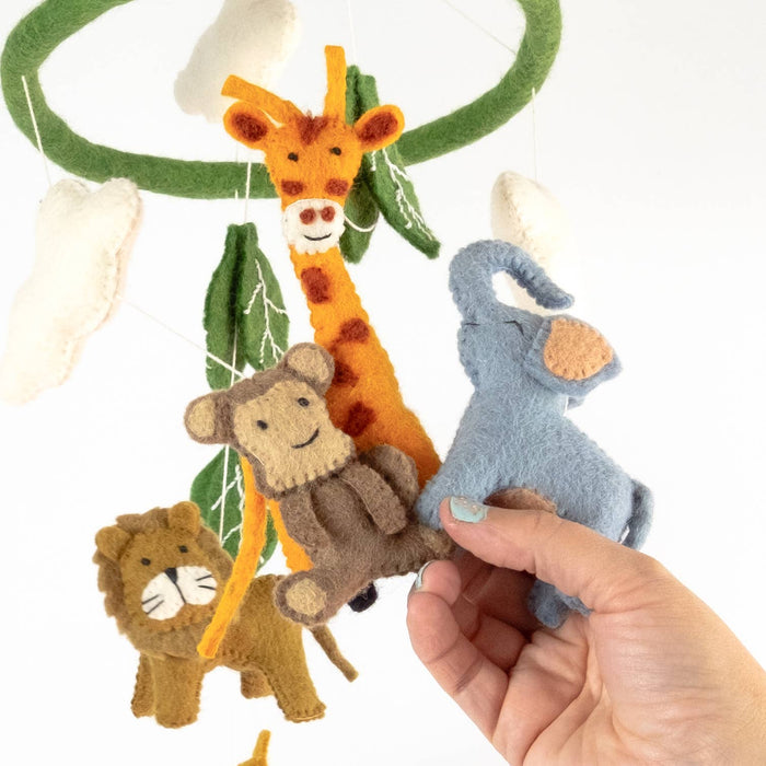 Baby Jungle Animal Felt Mobile