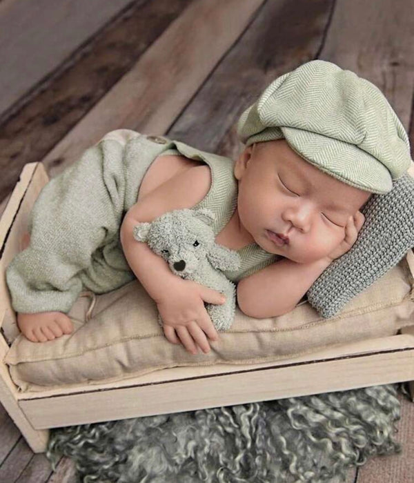 Newborn Photography Outfit Green 2 Piece