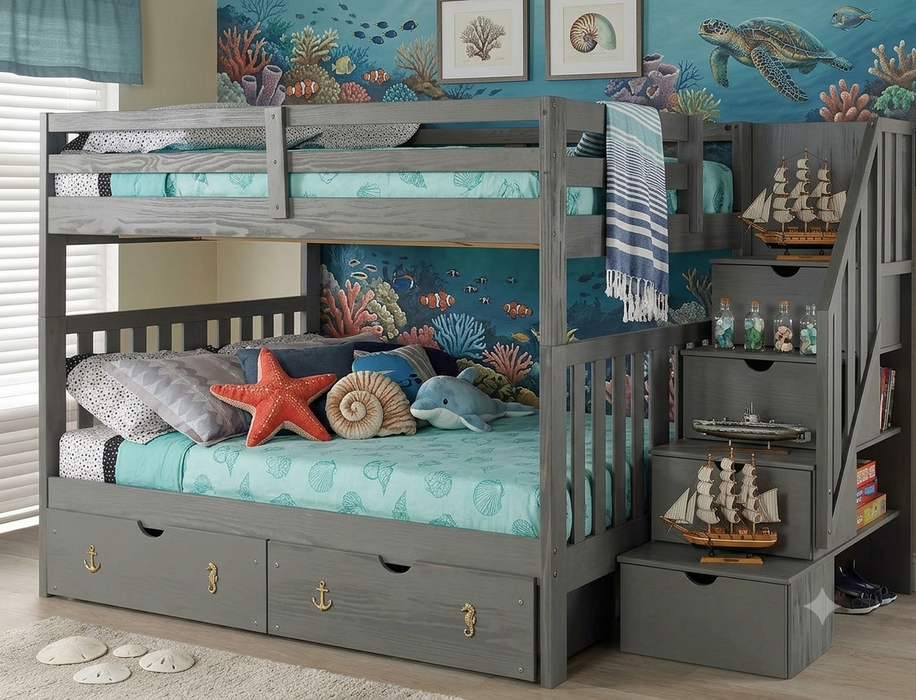 Innovations Full Over Full Staircase Bunk Bed