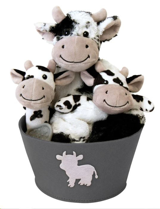 Cow 4 Piece Plush Gift Set Bucket  FREE SHIPPING