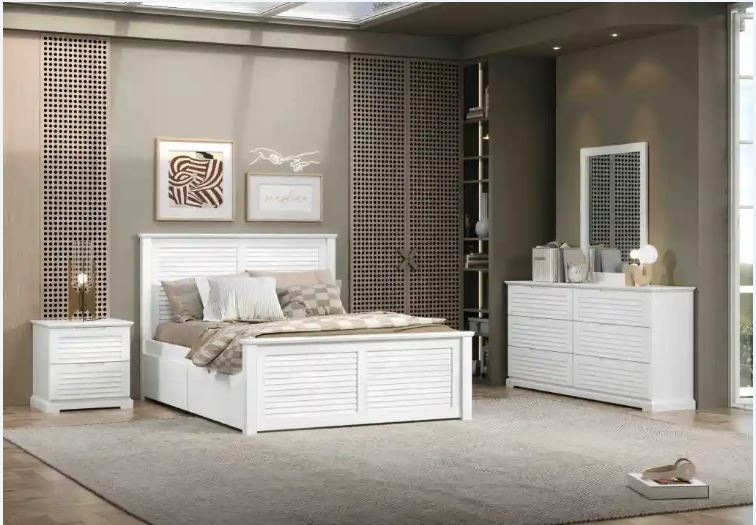 Innovations Cove Platform Bed in Pearl White