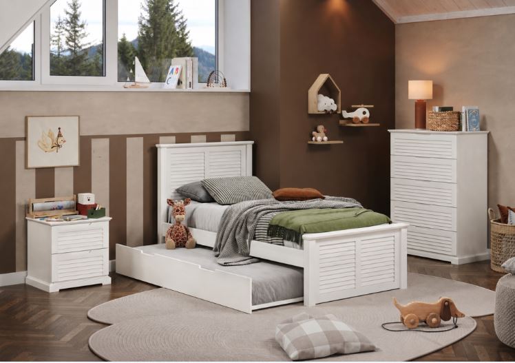 Innovations Cove Platform Bed in Pearl White