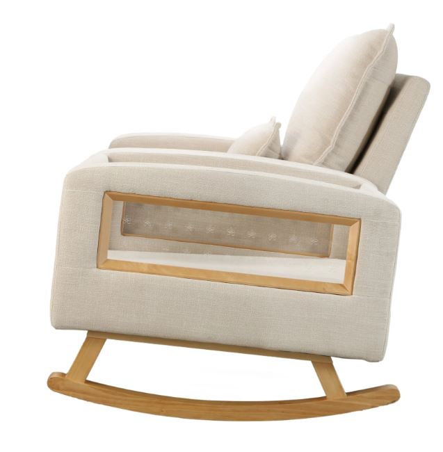 Clearance Appleseed Dakota Rocker Bassinet wit Gliding Ottoman in Oatmeal