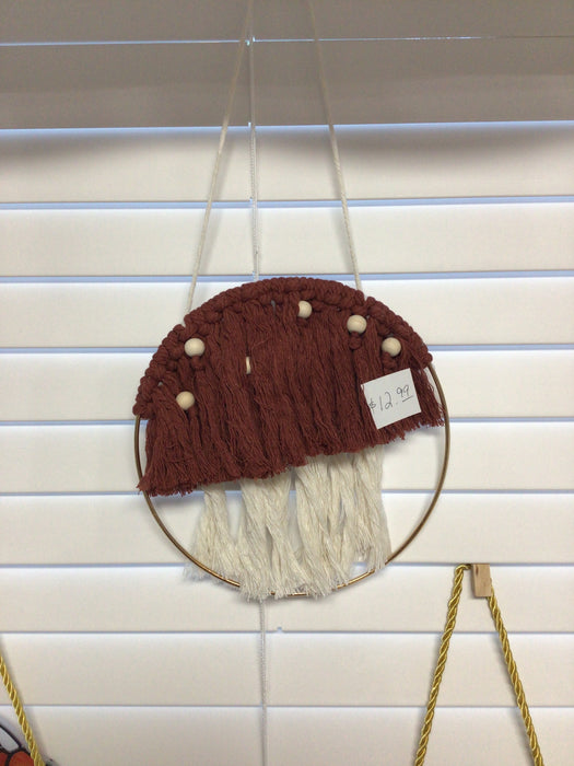 Yarn Mushroom Wall Hanging