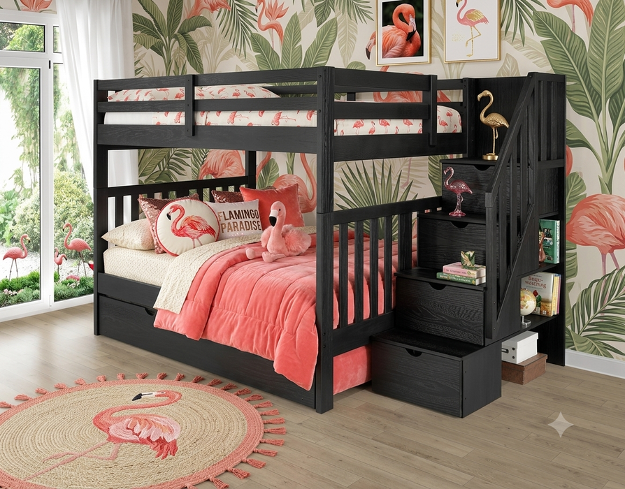 Innovations Full Over Full Staircase Bunk Bed