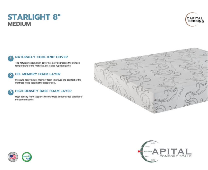 Capital Bedding Celestial 10" Memory Foam Mattress