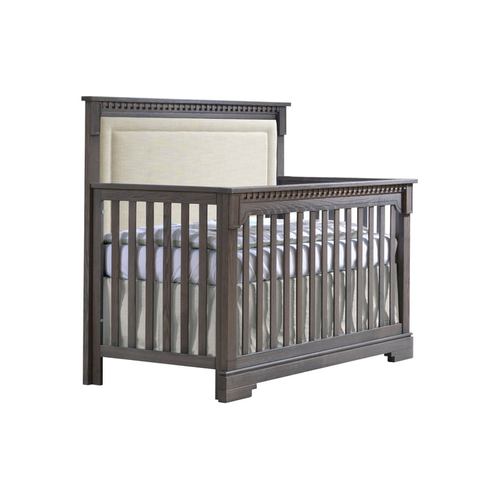 Natart Ithaca “5-in-1” Convertible Crib with Upholstered Headboard Panel