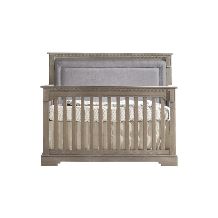 Natart Ithaca “5-in-1” Convertible Crib with Upholstered Headboard Panel