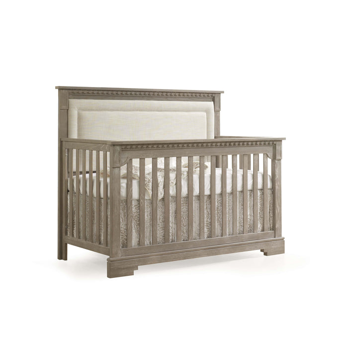 Natart Ithaca “5-in-1” Convertible Crib with Upholstered Headboard Panel