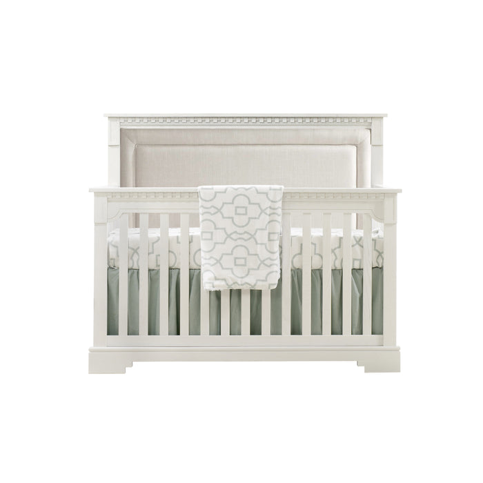 Natart Ithaca “5-in-1” Convertible Crib with Upholstered Headboard Panel