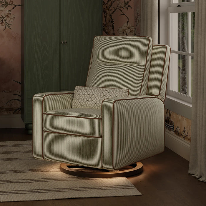 Babyletto Sigi Pro Power Recliner and Swivel Glider with Power Adjustable Headrest and Lumbar Support by Nate Berkus
