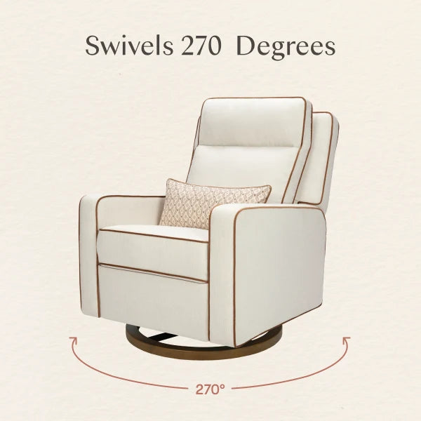 Babyletto Sigi Pro Power Recliner and Swivel Glider with Power Adjustable Headrest and Lumbar Support by Nate Berkus