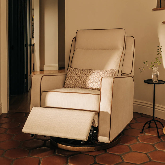 Babyletto Sigi Pro Power Recliner and Swivel Glider with Power Adjustable Headrest and Lumbar Support by Nate Berkus