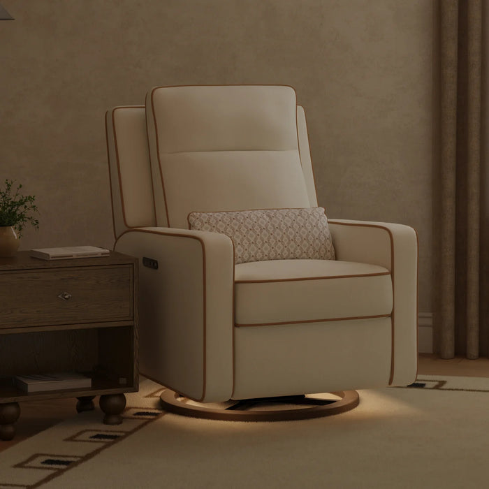 Babyletto Sigi Pro Power Recliner and Swivel Glider with Power Adjustable Headrest and Lumbar Support by Nate Berkus