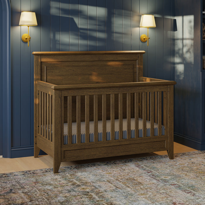 Monogram Barrow Rustic 4-in-1  Convertible Flat Top Crib