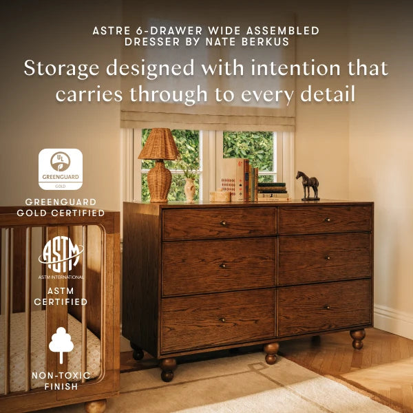 Babyletto Astre 6-Drawer Wide Assembled Dresser (54") by Nate Berkus