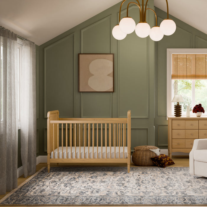 Namesake Liberty 3-in-1 Convertible Spindle Crib with Toddler Bed Conversion