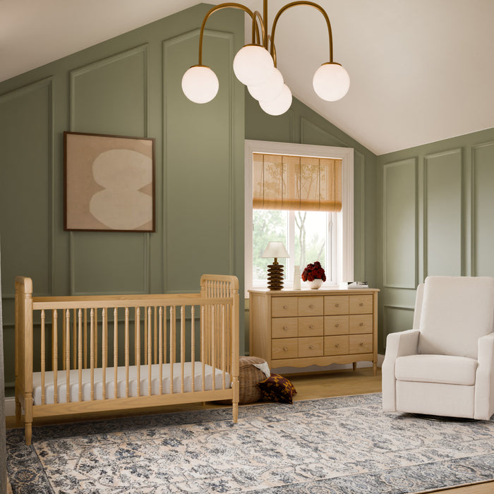 Namesake Liberty 3-in-1 Convertible Spindle Crib with Toddler Bed Conversion