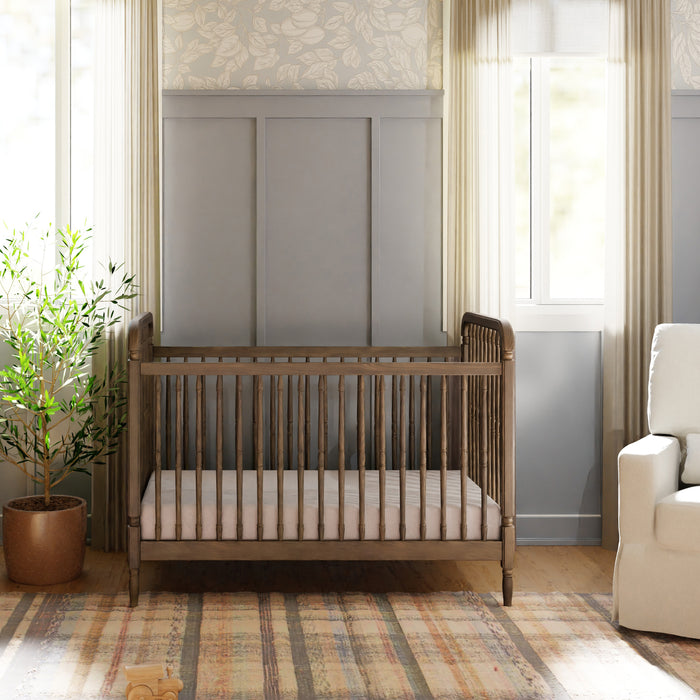 Namesake Liberty 3-in-1 Convertible Spindle Crib with Toddler Bed Conversion
